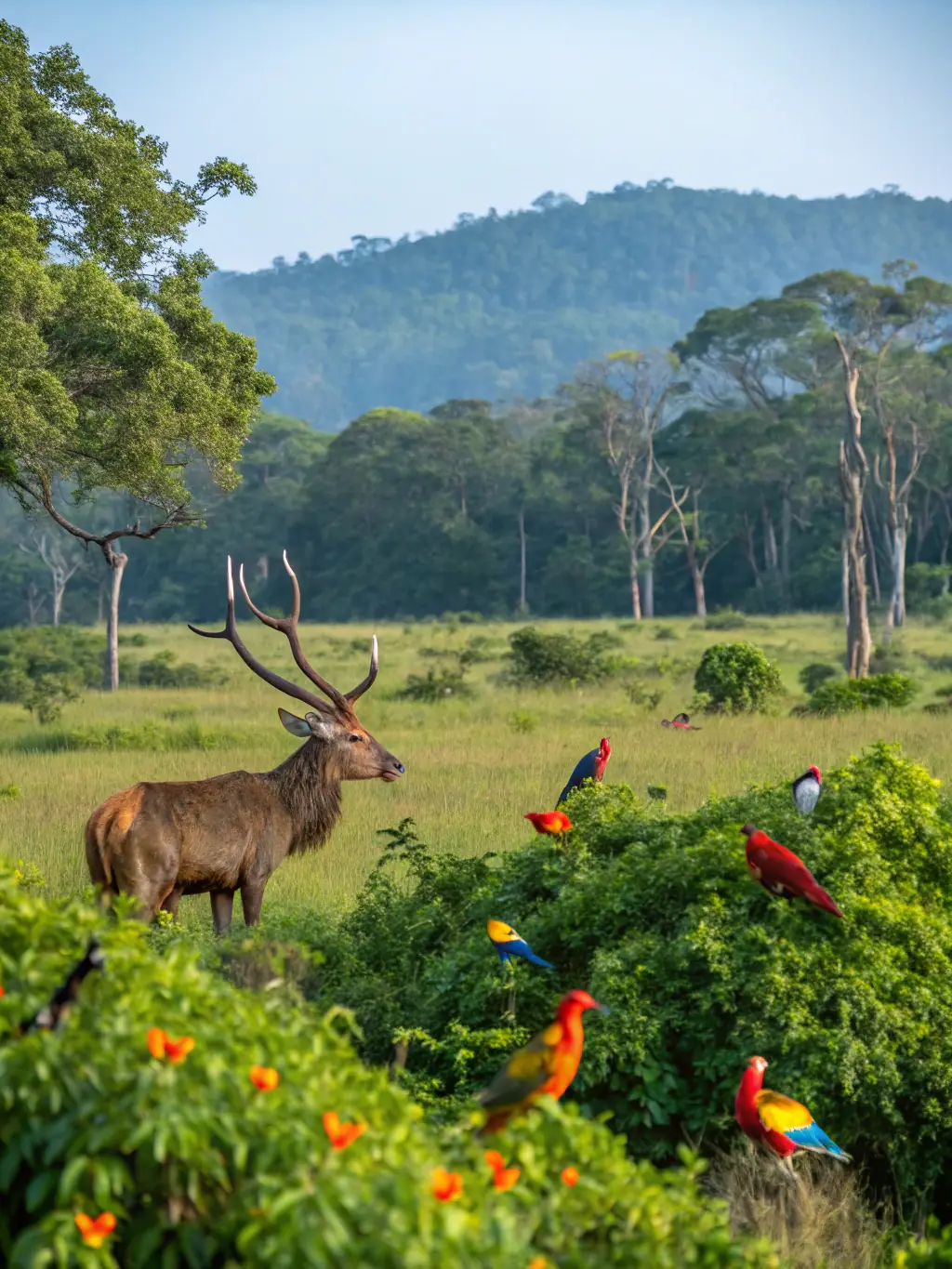 A drone shot of a large, protected area designated for partridge conservation, emphasizing the scale of the organization's efforts.